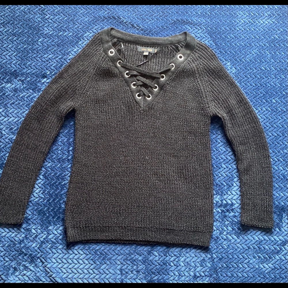 Black knit sweater